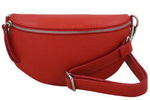 Saszetka z naturalnej skóry damska Barberini's 880-7 nerka crossbody czerwona