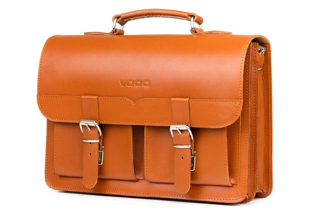Teczka aktówka skórzana juchtowa unisex VOOC P112 2w1 plecak A4 brązowa - cecha produktu