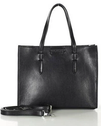 Skórzana mała torebka damska kuferek czarny - MARCO MAZZINI G12152a