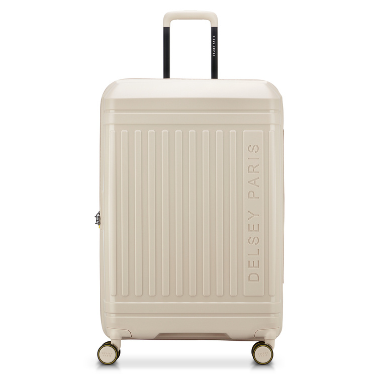 Walizka podróżna twarada unisex DELSEY LUTECE kabinowa mała 55 cm beżowa - widok ogólny na bryłę walizki