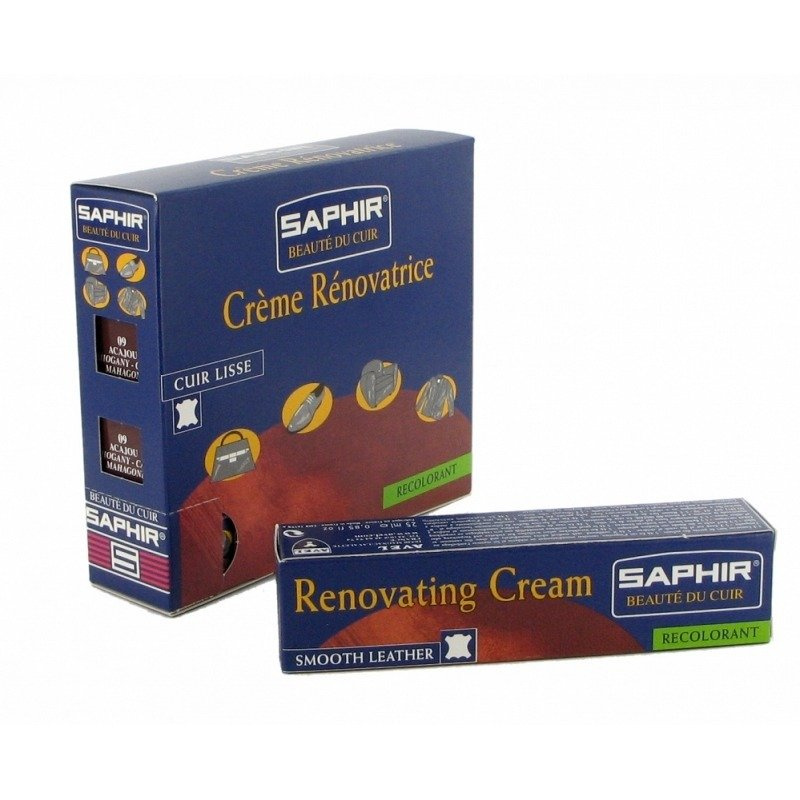 Zestaw do renowacji do skór gładkich Saphir czarny - pudełko Crème Rénovatrice / Renovating Cream z paletą kolorów