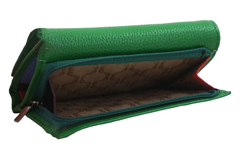 Portfel ze skóry naturalnej damski Barberini's D-1089-38 średni zielony - cecha produktu