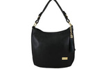 Torebka ze skóry naturalnej damska Barberini's 986-1 shopper A4 czarna