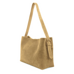 Torebka damska shopper zamszowa Solier FL39 camel