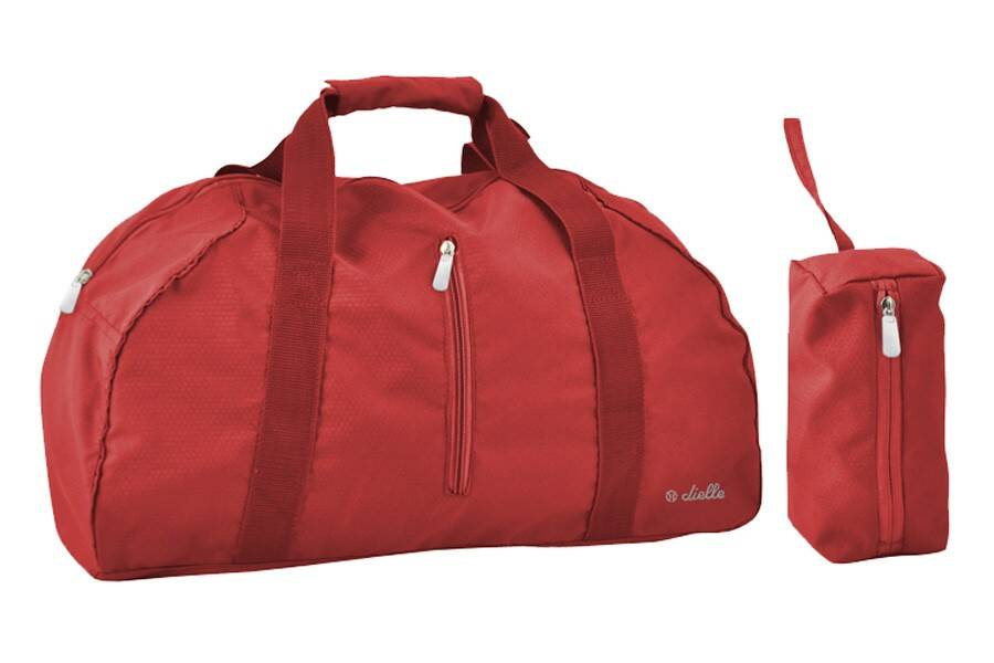 Torba podręczna sportowa materiałowa czerwona - Dielle 372 Lybra 50 cm - widok ogólny torby
