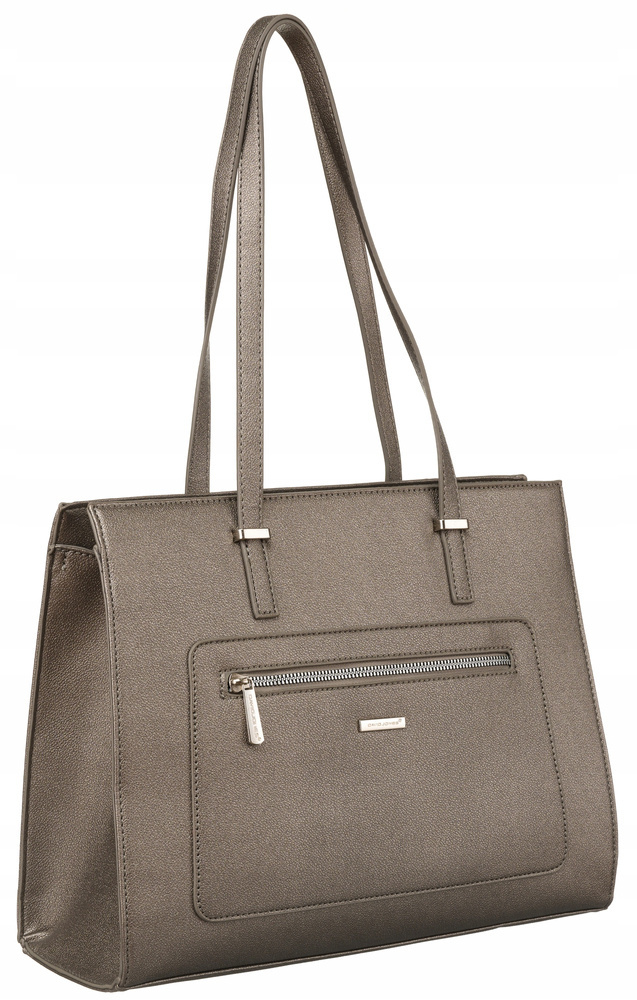 Srebrny shopper damski David Jones CH21081
