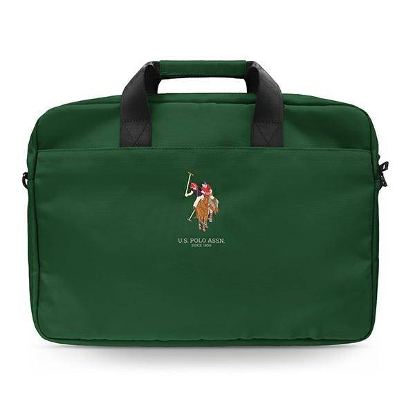 Torba z nylonu unisex US Polo Assn USCB15PUGFLGN na laptop 16 cali zielona - cecha produktu