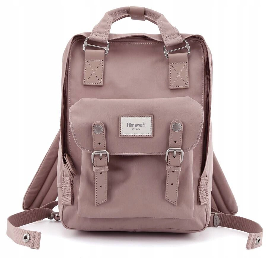 Fioletowy plecak Himawari 188L-81 z tkaniny, na laptopa
