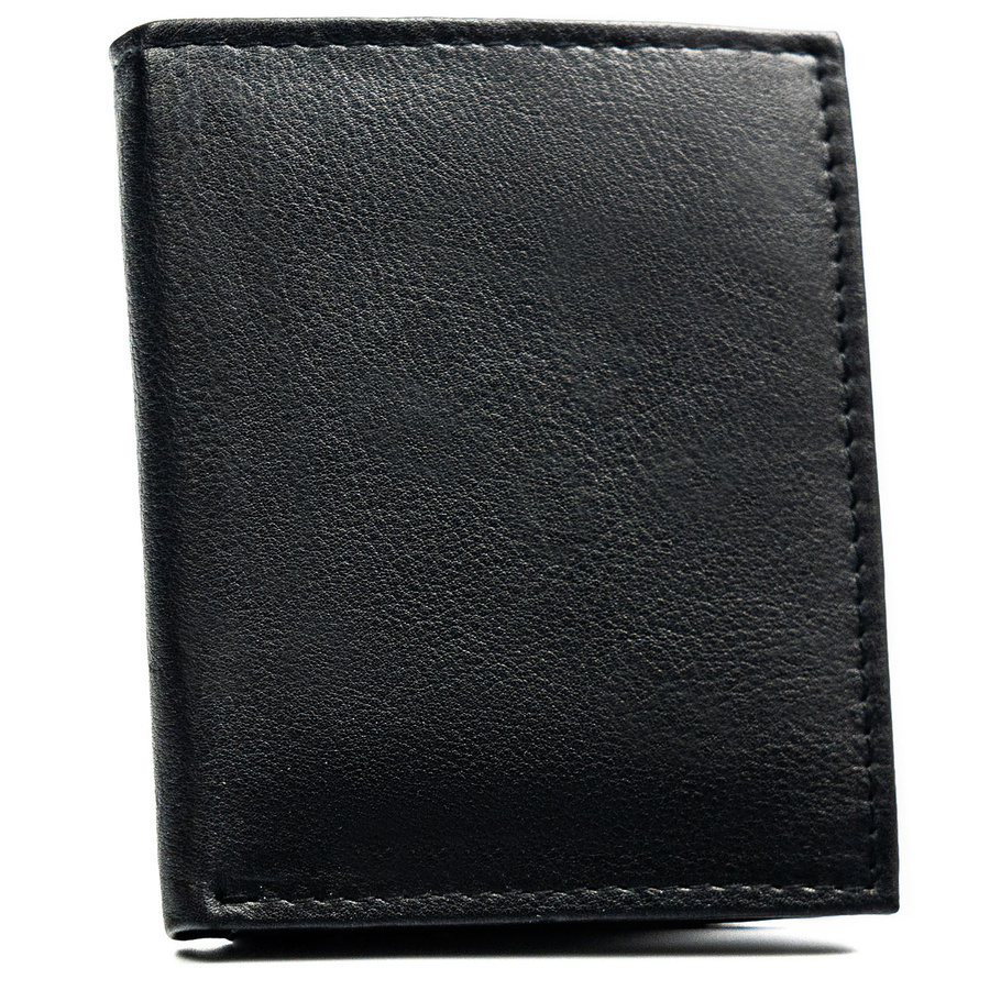 Czarny portfel W002-CCD slim