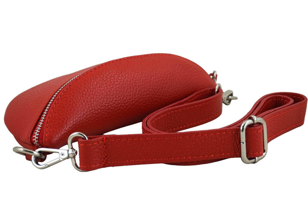 Saszetka z naturalnej skóry damska Barberini's 880-7 nerka crossbody czerwona - cecha produktu