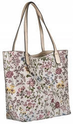 Shopperka damska kolorowa ze skóry ekologicznej — David Jones G-23124