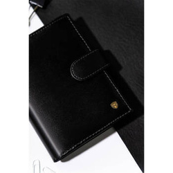 Czarny skórzany portfel męski z zapięciem RFID - Rovicky N104L-RVT