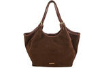 Torebka skórzana zamszowa damska Barberini's 1033-6 shopper A4 brązowa