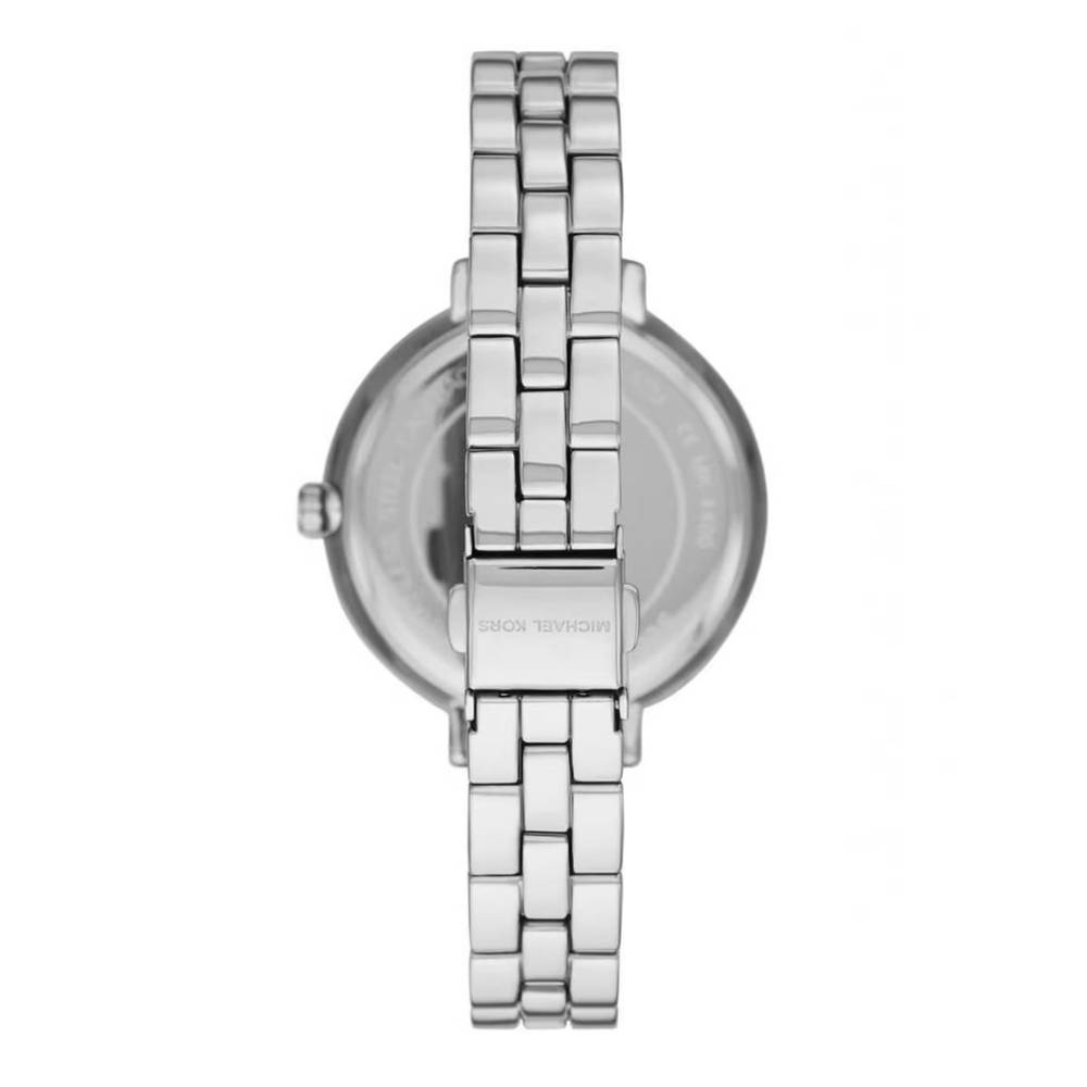 Srebrny zegarek damski Michael Kors MK4398 - tył koperty i zapięcie bransolety
