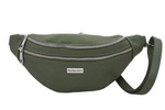 Saszetka z naturalnej skóry damska Barberini's 985-38 nerka crossbody zielona