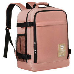 Plecak podróżny kabinowy z portem USB w różowym kolorze - Peterson APP
