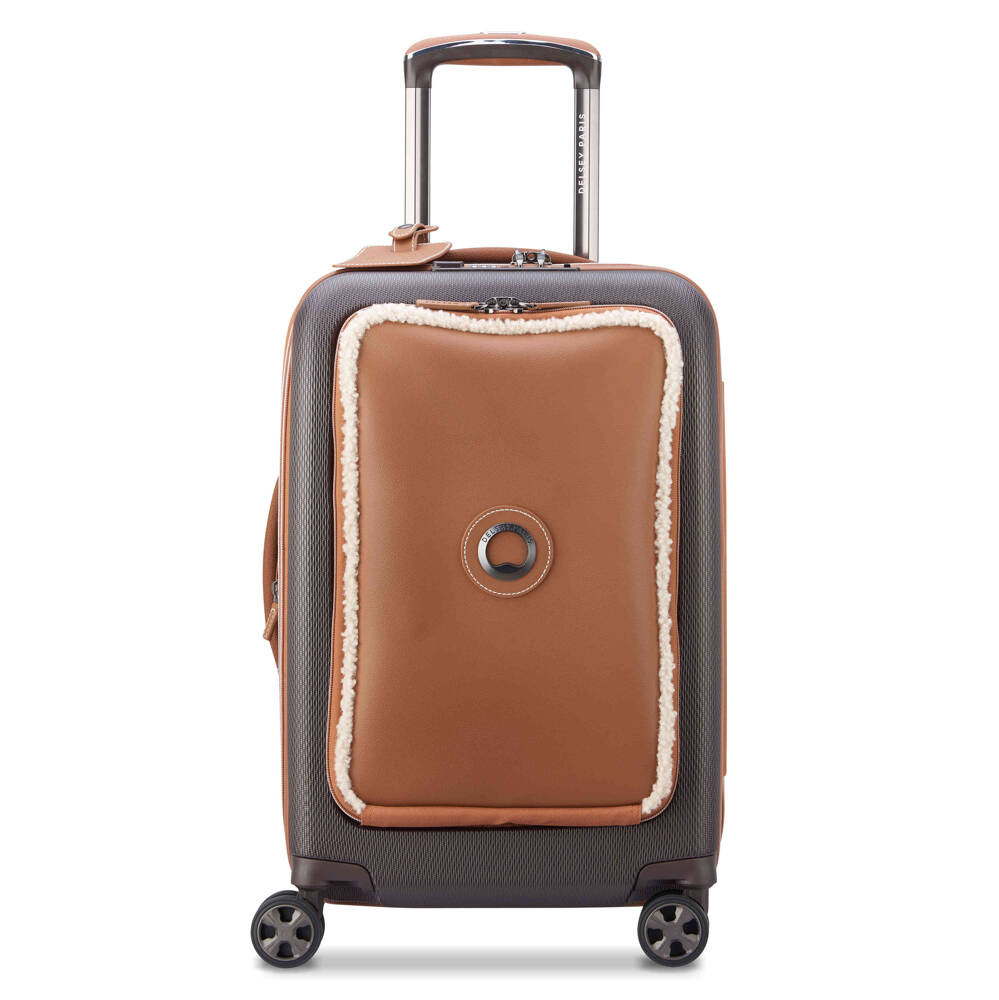 Walizka z materiału unisex Delsey Chatelet Air 2.0 kabinowa na 4 kółkach brązowa - ergonomiczna konstrukcja i mobilność