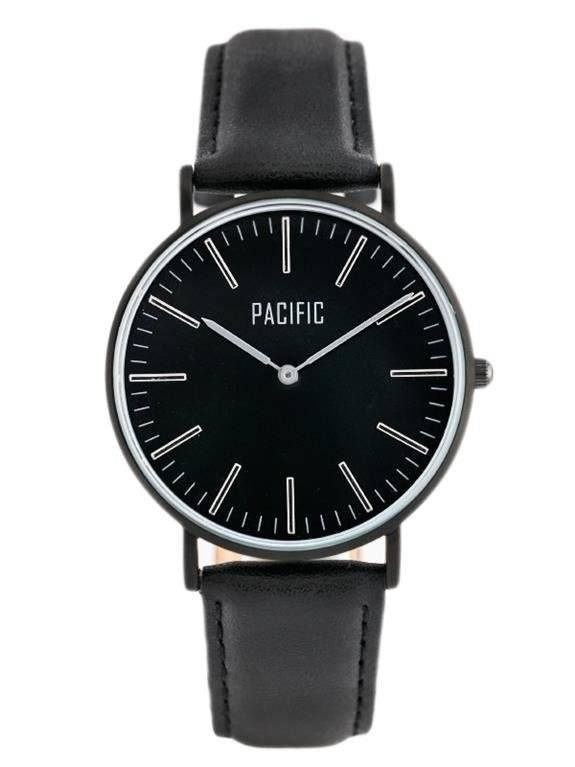 Czarny zegarek damski Pacific A296 - zegarek z przodu na białym tle