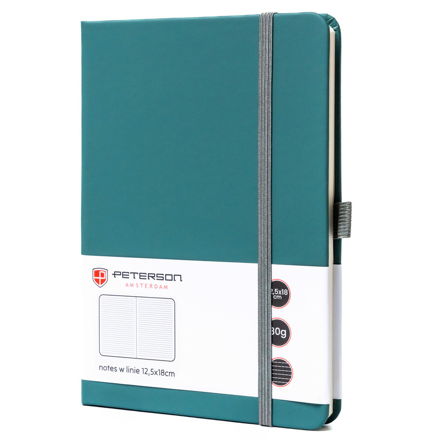 Zielony notes Peterson NOT-6-LN-53 w twardej oprawie