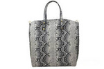 Torebka skórzana ze wzorem węża damska Barberini's 964-2 shopper A4 beżowa
