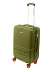 Walizka podróżna z ABS unisex Aeronautica Militare Force AM-220 60 VE średnia zielona