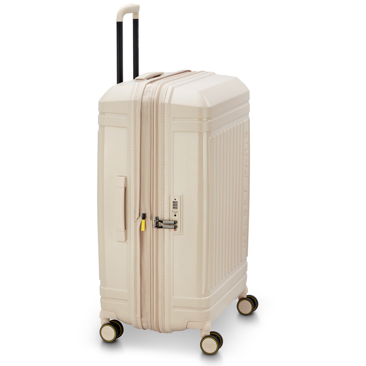 Walizka podróżna twarada unisex DELSEY LUTECE kabinowa mała 55 cm beżowa - organizacja przestrzeni wewnątrz
