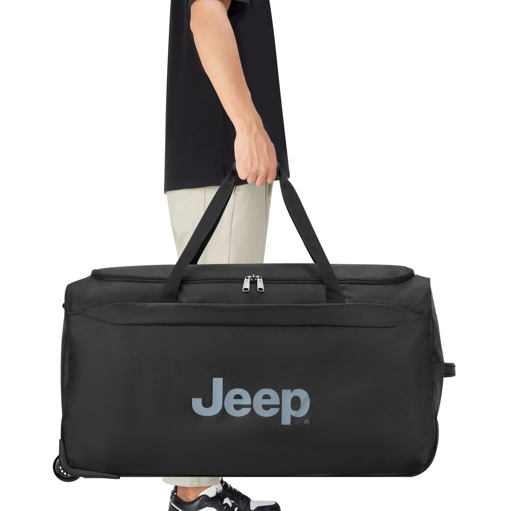 Torba podróżna materiałowa unisex Delsey Jeep JS009D na kółkach duża czarna - cecha produktu