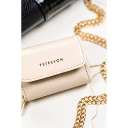 Mały portfel damski kremowy portmonetka RFID - Peterson 011-WEI-PUS