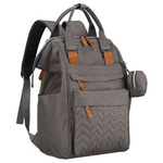 Plecak dla mamy z poliestru Peterson JMB-02 szary