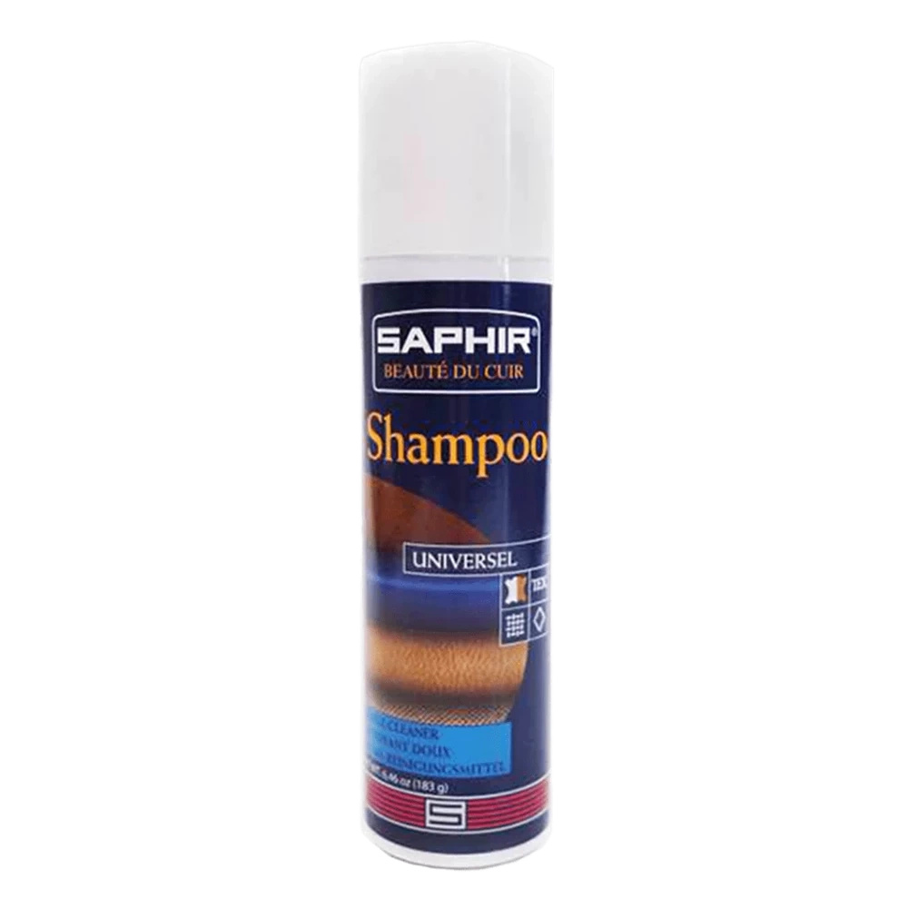 Pianka czyszcząca delikatny do skóry i tekstyliów Saphir - puszka Shampoo Saphir z przodu