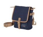 Torba na ramię z włókien konopnych unisex Travelite Hempline 581-20 listonoszka granatowa