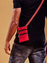 Etui na ramię na dokumenty, paszportówka czerwona SPP-2B RED