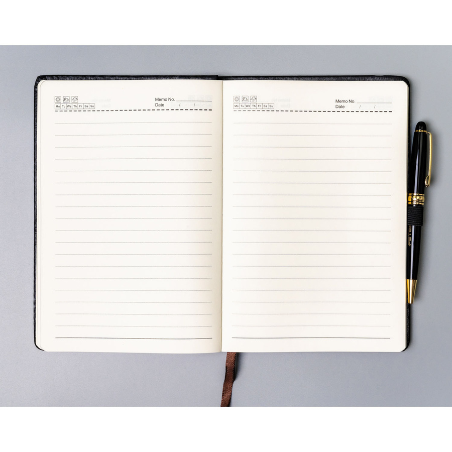 Otwarty czarny notes Peterson NOT-6-LN-Q2 w linie