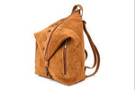 Plecak damski do pracy zamszowy Vera Pelle W14 camel