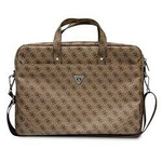 Torba ze skóry ekologicznej unisex Guess Saffiano 4G Triangle na laptop 16 brązowa