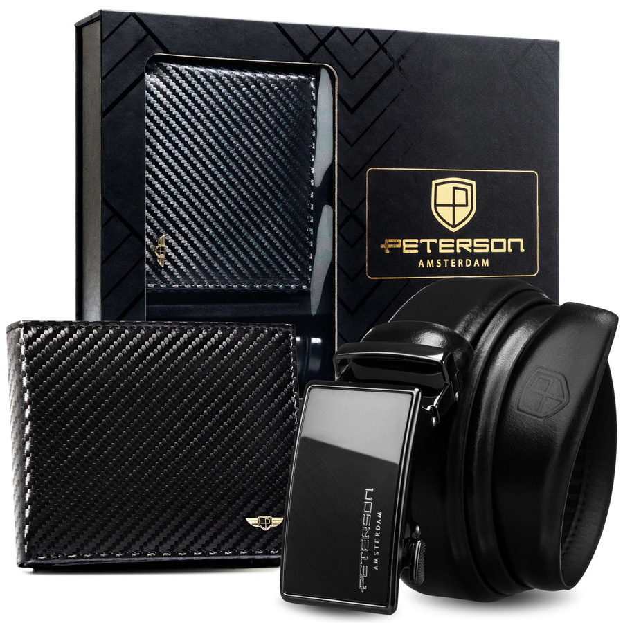Czarny zestaw prezentowy Peterson N992-P03 w pudełku