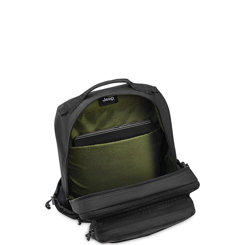 Plecak z wodoodpornego materiału unisex Delsey Jeep JS010B miejski czarny - cecha produktu