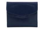 Skórzany portfel damski granatowy - Barberini's 7021-4