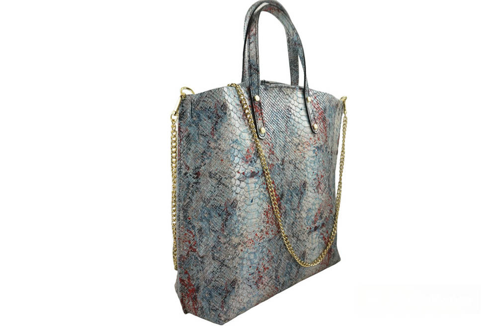 Torebka ze skóry naturalnej damska Barberini's 964-2 shopper A4 kolorowa - cecha produktu