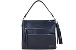 Torebka ze skóry licowej damska Barberini's 972-4 shopper A4 granatowa