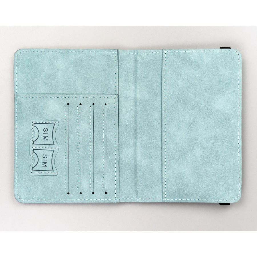 Przegródki na karty w błękitnym etui Peterson EP-01
