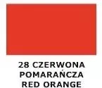 Farba do skóry gładkiej Tarrago pomarańczowa - próbnik koloru 28 / red orange