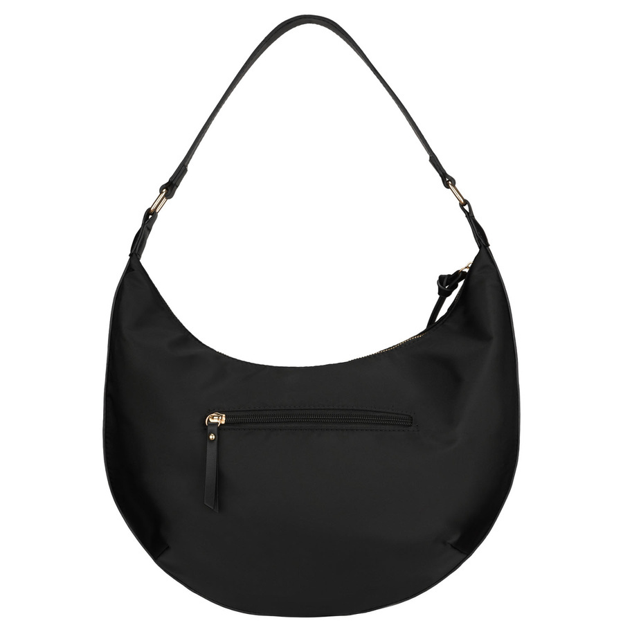 Torebka z poliestru damska Peterson JK6-05 listonoszka crossbody rogal mała czarna - regulowany pasek crossbody