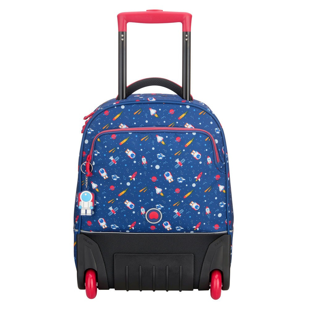 Plecak szkolny z poliestru unisex Delsey Back To School na kółkach granatowy - cecha produktu