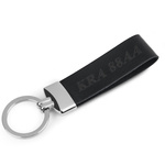 Brelok ze skóry naturalnej unisex B1 personalizowany z grawerem czarny