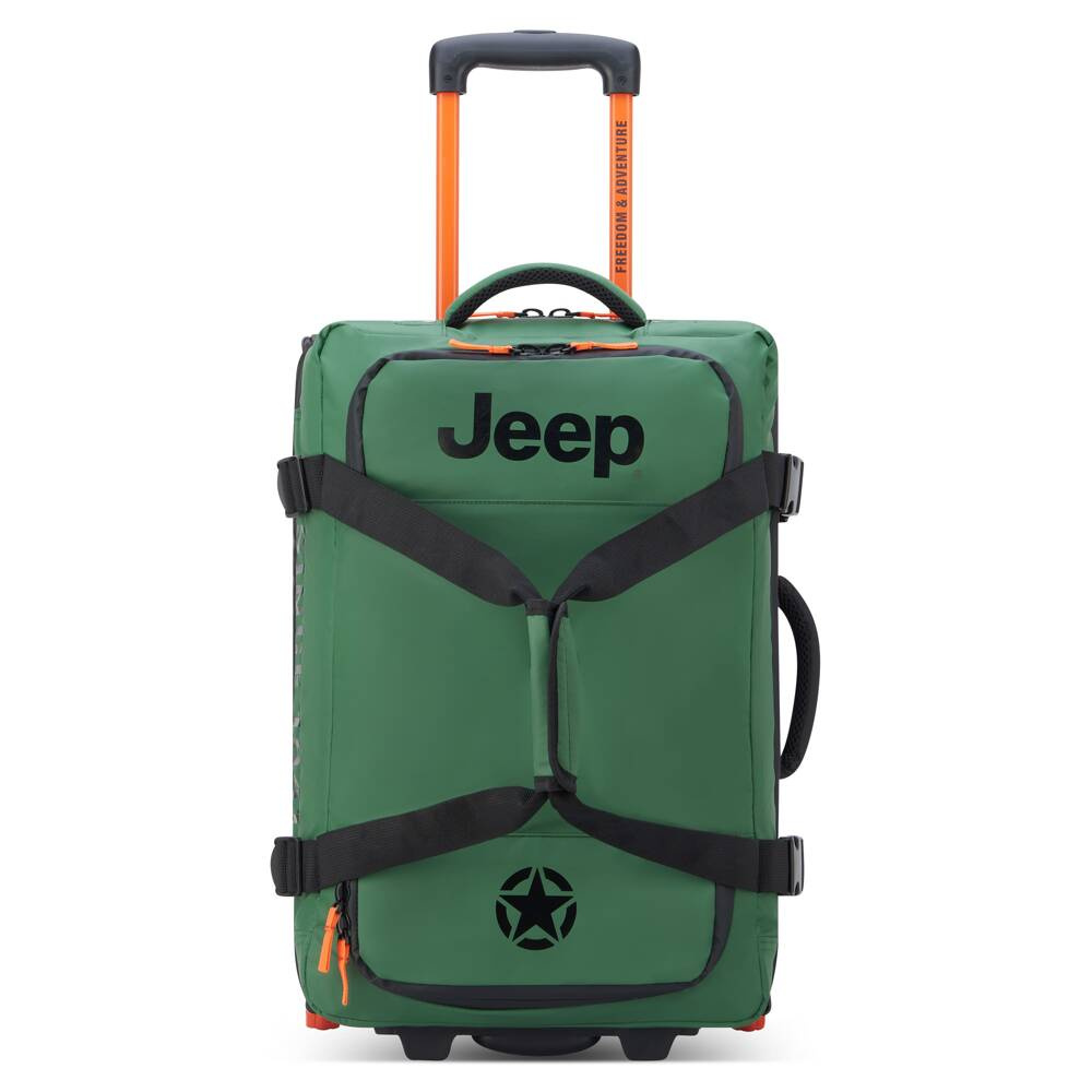 Torba podróżna z materiału unisex Delsey Jeep walizka na kółkach mała zielona - widok ogólny produktu