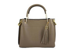 Torebka ze skóry naturalnej damska Barberini's 959-2 kuferek shopper bag mała beżowa