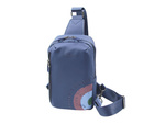 Plecak na jedno ramię z tkaniny unisex Aeronautica Militare Runway crossbody niebieski