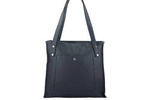 Torebka ze skóry naturalnej damska Barberini's 914-4 shopper A4 granatowa