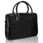 Torba skórzana unisex Tizano TM05 miejska na laptopa A4 czarna
